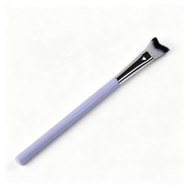 CLEAN WORLD Curved Lash Extension Cleaning Brush | Soft Synthetic Hair Eyelash Shampoo Brush for Eyelash Deep Cleansing & Daily Care