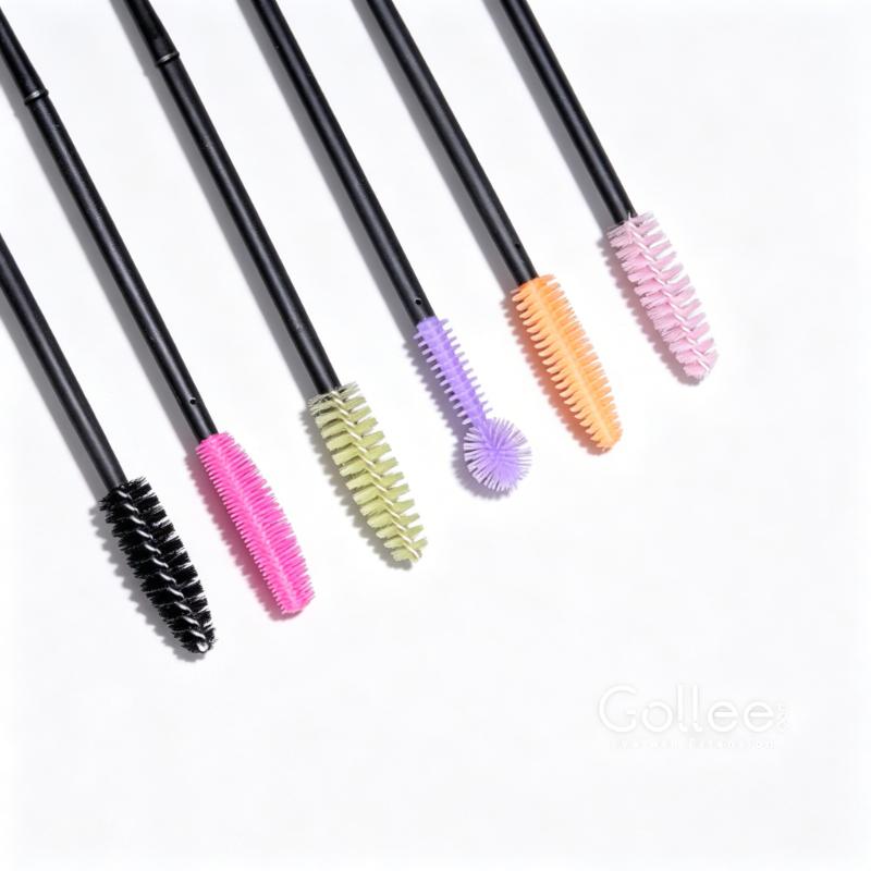 CLEAN WORLD Reusable Silicone Disposable Mascara Wands, Flexible Eyelash Extension Brushes, Multi‑Color Soft Silicon Lash Spoolies for Salon & Personal Eye Makeup Use