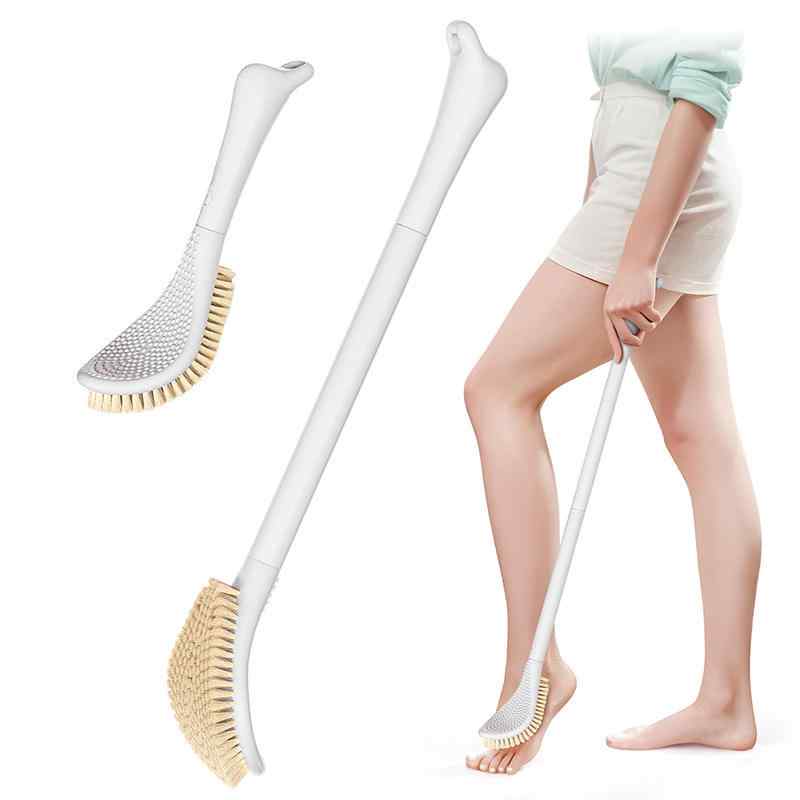CLEAN WORLD Adjustable Detachable Long Handle Shower Brush, Ergonomic Back & Body Exfoliating Scrubber for Daily Bath Skin Care
