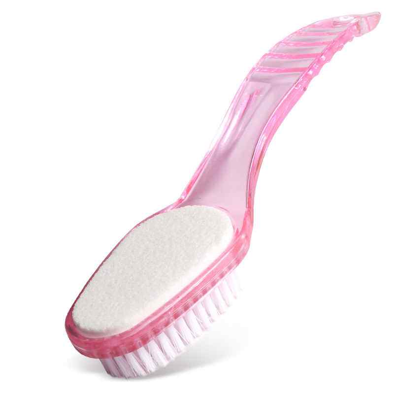CLEAN WORLD Dual‑Function Foot Scrubber Brush, Natural Pumice Stone & Soft Bristles for Deep Exfoliation & Daily Foot Pedicure Care
