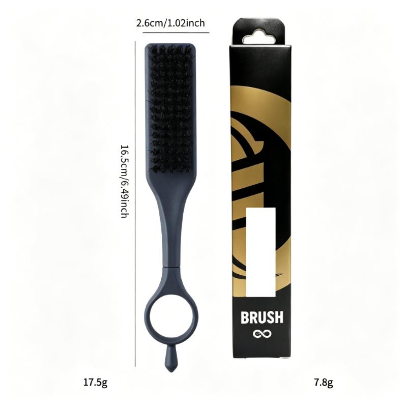 CLEAN WORLD Barber Brush | 360° Rotatable Ring Neck Duster, Medium-Soft Nylon Bristles, ABS Handle, Compact Portable Hair & Beard Cleaning Brush for Barbershops & Personal Grooming