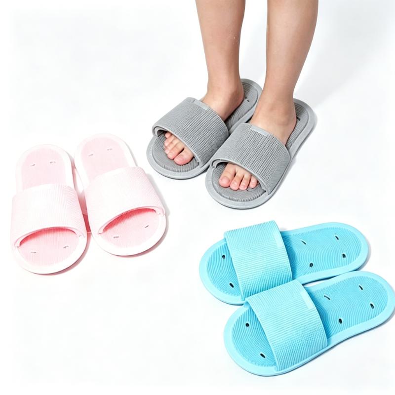 CLEAN WORLD Soft Silicone Foot Scrubber Slippers, Reusable Eco‑Friendly Shower Foot Cleaner Brush, Household Foot Exfoliating Massager Slipper for Dead Skin Care
