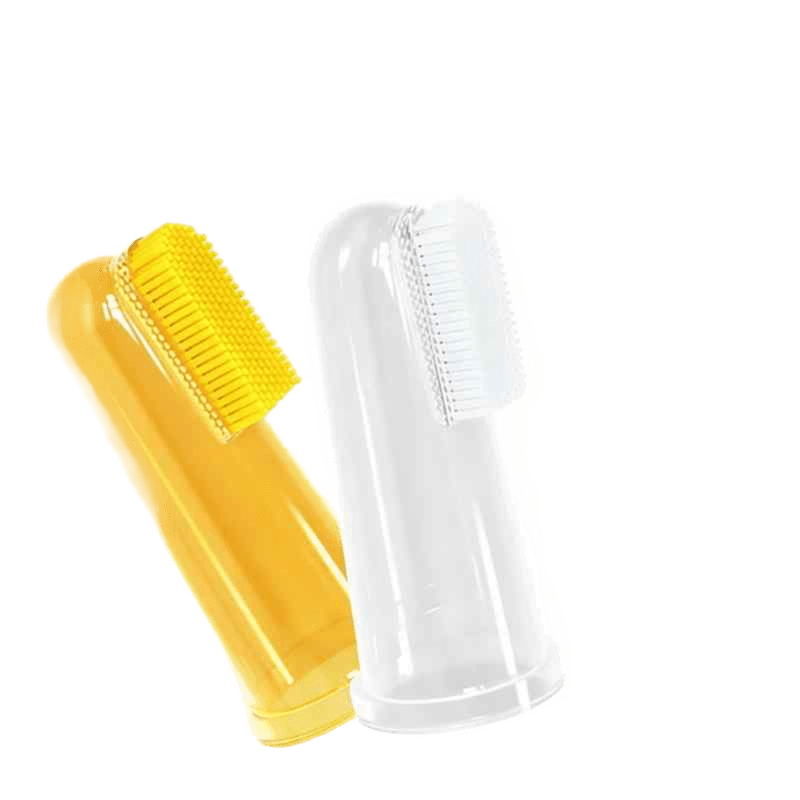 CLEAN WORLD Baby Silicone Finger Toothbrush with Storage Case, Soft BPA-Free Silicone for Infant Teeth & Tongue Cleaning