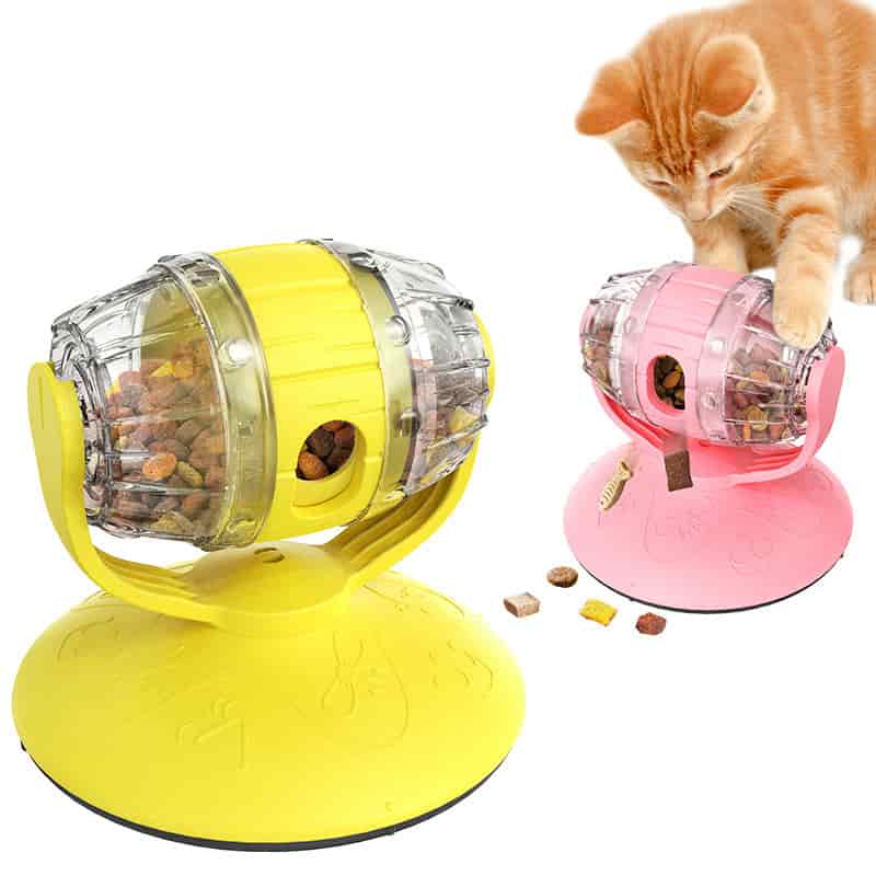 CLEAN WORLD Amazon Bestseller Slow Feeder Cat Toy, Interactive Puzzle Leak Food Feeding Device