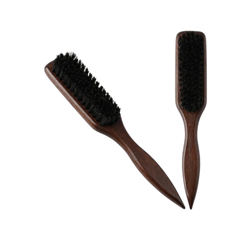 CLEAN WORLD Hot Sale Oil Head Beard Brush, Pointed Tail Wooden Handle Hair Styling Comb, Edge Brush Hair Cleaning Brush for Men Hair Grooming