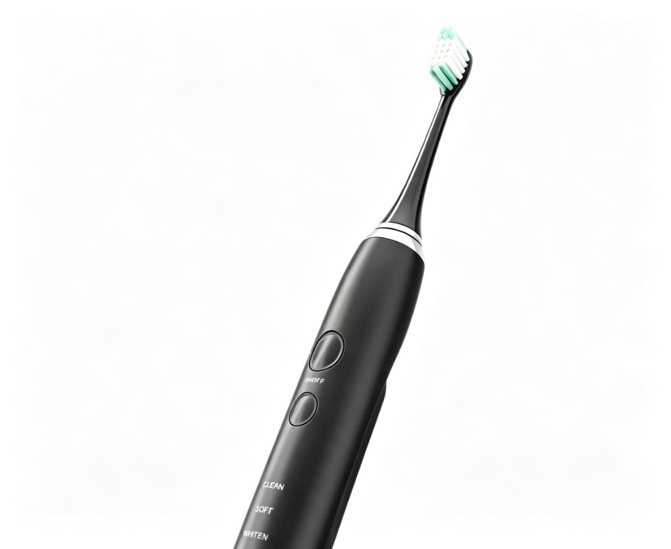 CLEAN WORLD Black Series Ultra-Whitening Sonic Electric Toothbrush – 40,000 VPM Deep Clean with 4 Custom Modes