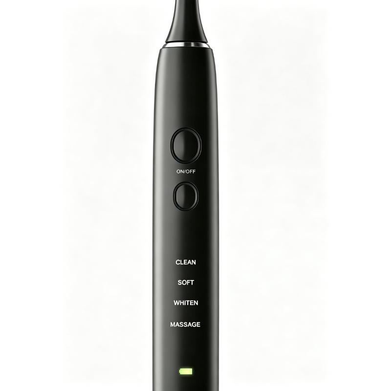 CLEAN WORLD Black Series Ultra-Whitening Sonic Electric Toothbrush – 40,000 VPM Deep Clean with 4 Custom Modes
