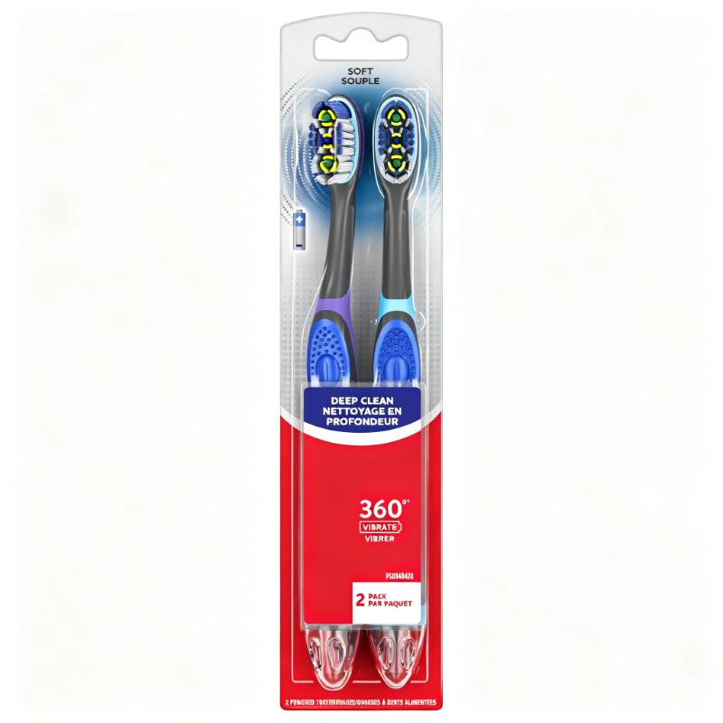 CLEAN WORLD Advanced Sonic Vibrating Toothbrush – Full Mouth Deep Clean with 360° Charcoal Bristles