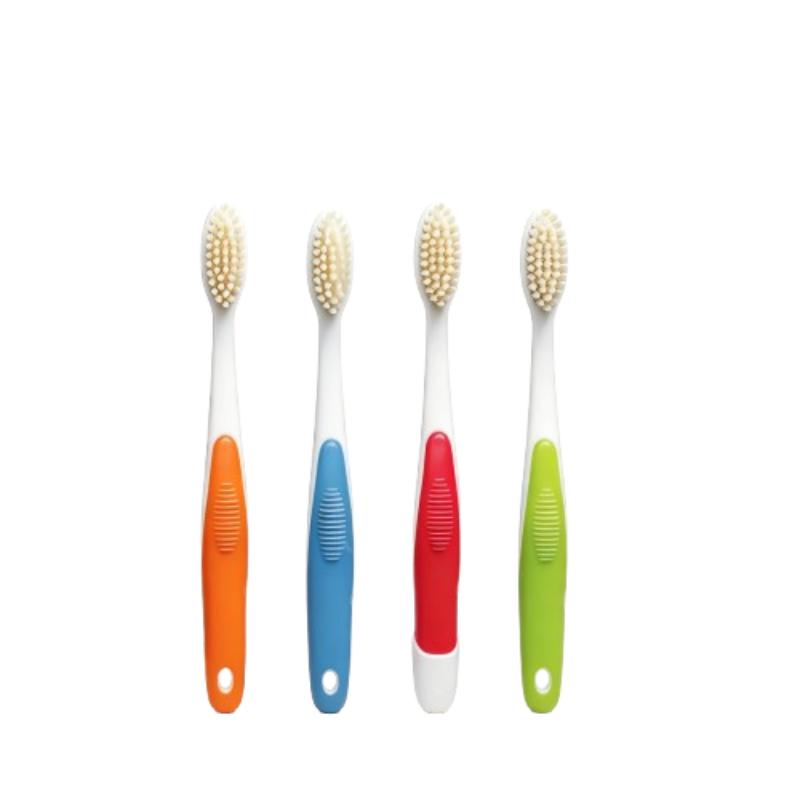 CLEAN WORLD Cleaning Toothbrush, Built-In Flossing Bristles for Plaque Removal, Ultra-Soft Bristles for Sensitive Gums, Antibacterial & Durable Oral Care