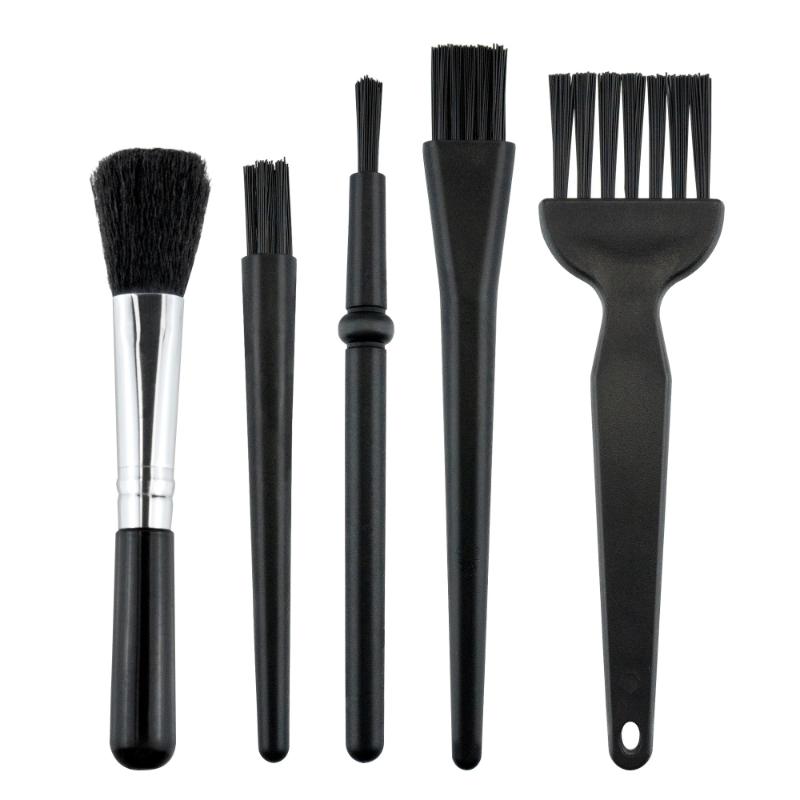 CLEAN WORLD Multi-Size Anti-Static Electronic Cleaning Brushes, 5-in-1 Nylon Dust Removal Tool for Keyboard, Camera Lens, Motherboard and Small Crevices