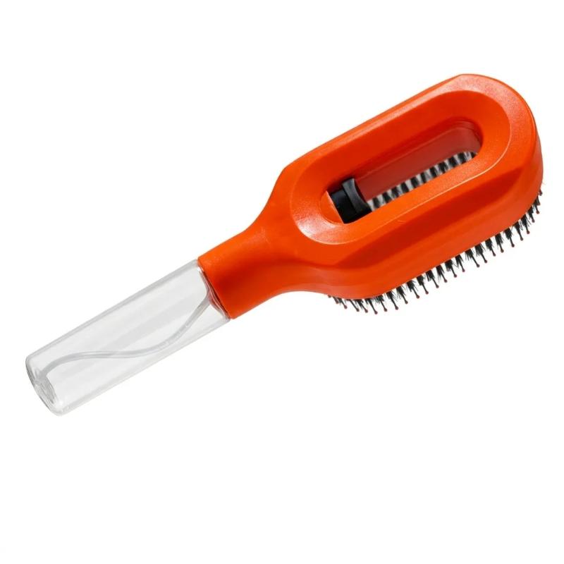 CLEAN WORLD ustomizable 2-in-1 Spray Hair Brush, Anti-Static Boar Bristle Nylon Detangler with Built-in Water Tank, Gentle Scalp Massage & Hydration Comb