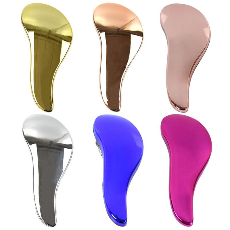 CLEAN WORLD Electroplated Detangling Hair Brush - OEM Customizable TPEE Bristles for All Hair Types