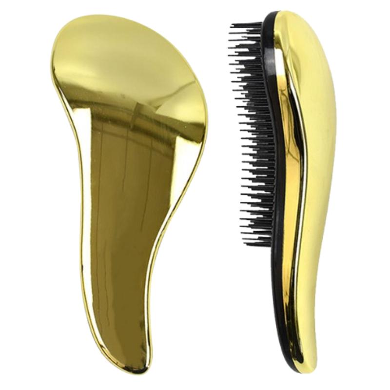 CLEAN WORLD Electroplated Detangling Hair Brush - OEM Customizable TPEE Bristles for All Hair Types