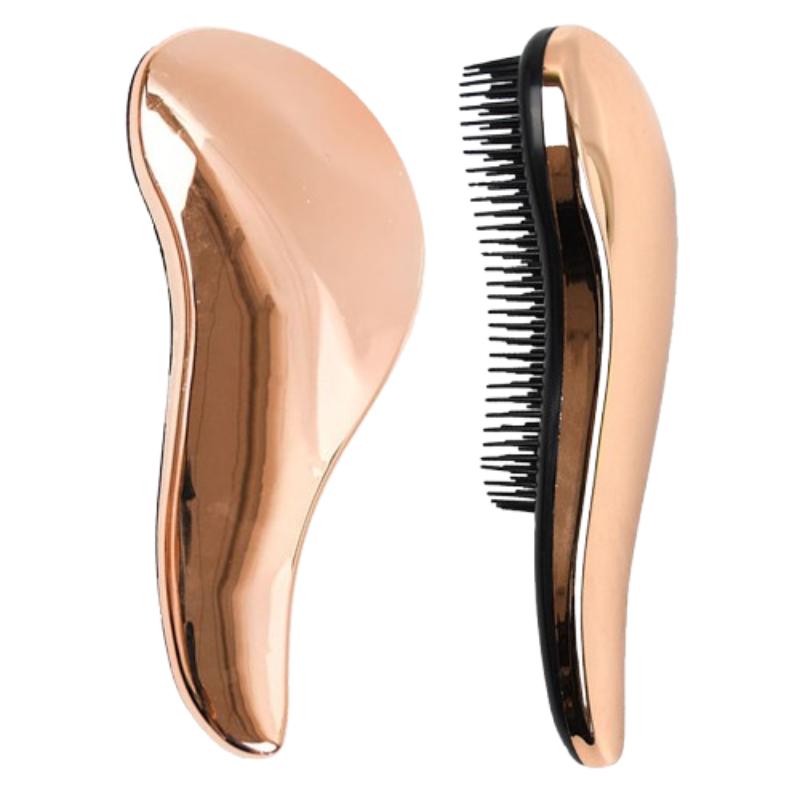 CLEAN WORLD Electroplated Detangling Hair Brush - OEM Customizable TPEE Bristles for All Hair Types