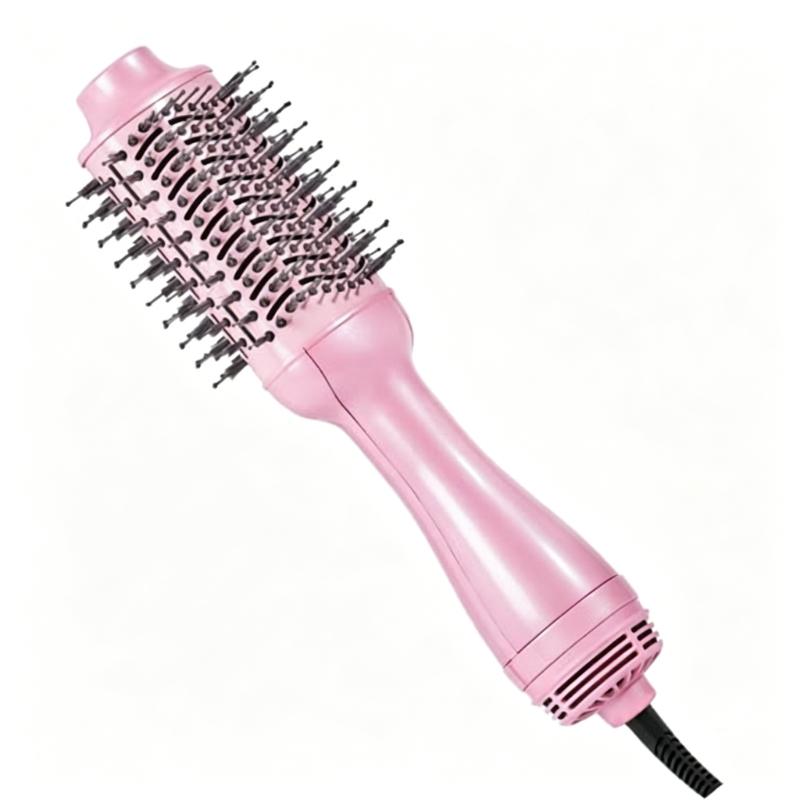 CLEAN WORLD 3-in-1 Interchangeable One Step Hair Dryer Brush, Ceramic Coating Hot Air Volumizer Styler, Detachable Barrel Blowout Brush for Straightening Curling All Hair Types