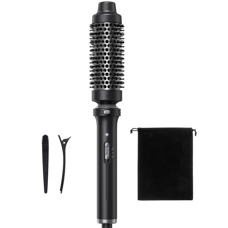 CLEAN WORLD Detachable Ceramic Hot Round Brush | One Step Salon Blowout Volumizing Styling Brush