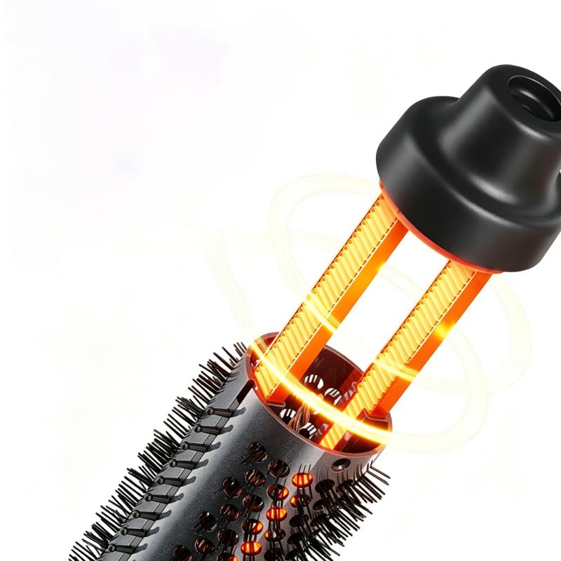 CLEAN WORLD Detachable Ceramic Hot Round Brush | One Step Salon Blowout Volumizing Styling Brush
