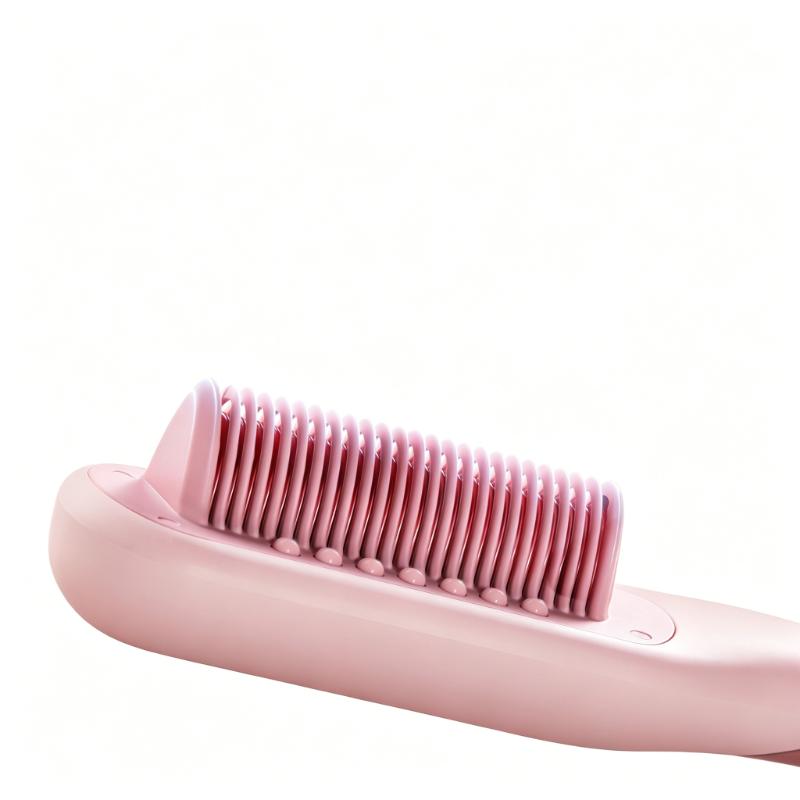 CLEAN WORLD Steamline Pro Steam Straightener Brush | Anti-Scald 3D Bristle Ionic Hot Straightening Comb
