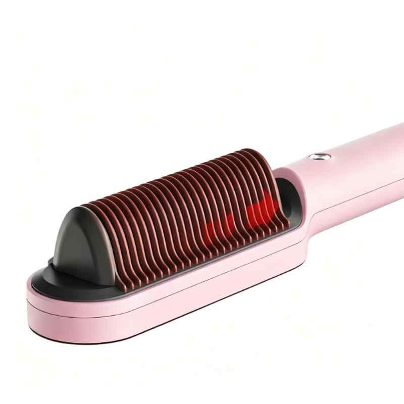CLEAN WORLD Upgraded Ionic Straightening Brush | Dual Size Mini & Plus Heat Hair Straightener Comb with Smart T-Sensor Technology
