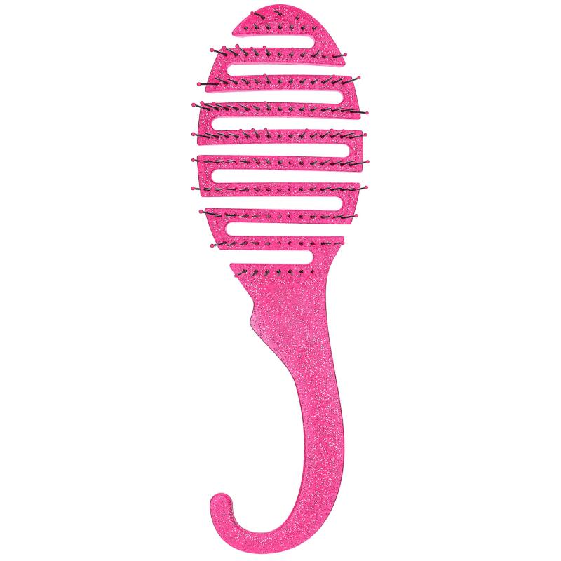 CLEAN WORLD Vented Shower Detangling Brush with Hanging Hook | Flexible Bristle Wet Hair Comb for Hair Treatment