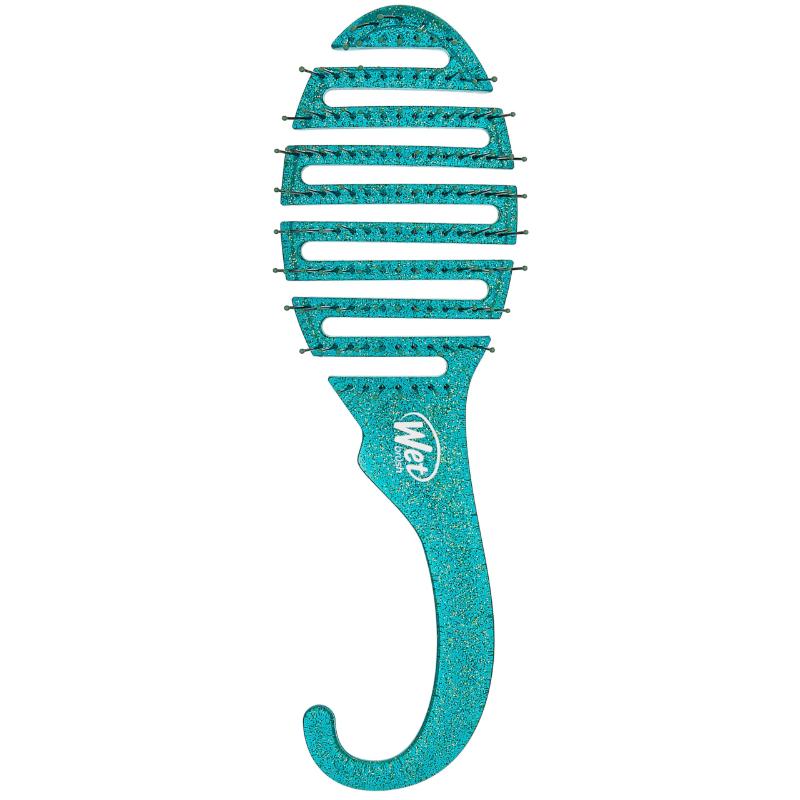 CLEAN WORLD Vented Shower Detangling Brush with Hanging Hook | Flexible Bristle Wet Hair Comb for Hair Treatment