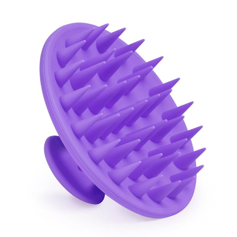 CLEAN WORLD Soft Silicone Scalp Massage Shampoo Brush | Anti-Dandruff Shower Hair Scrub Comb for Healthy Scalp