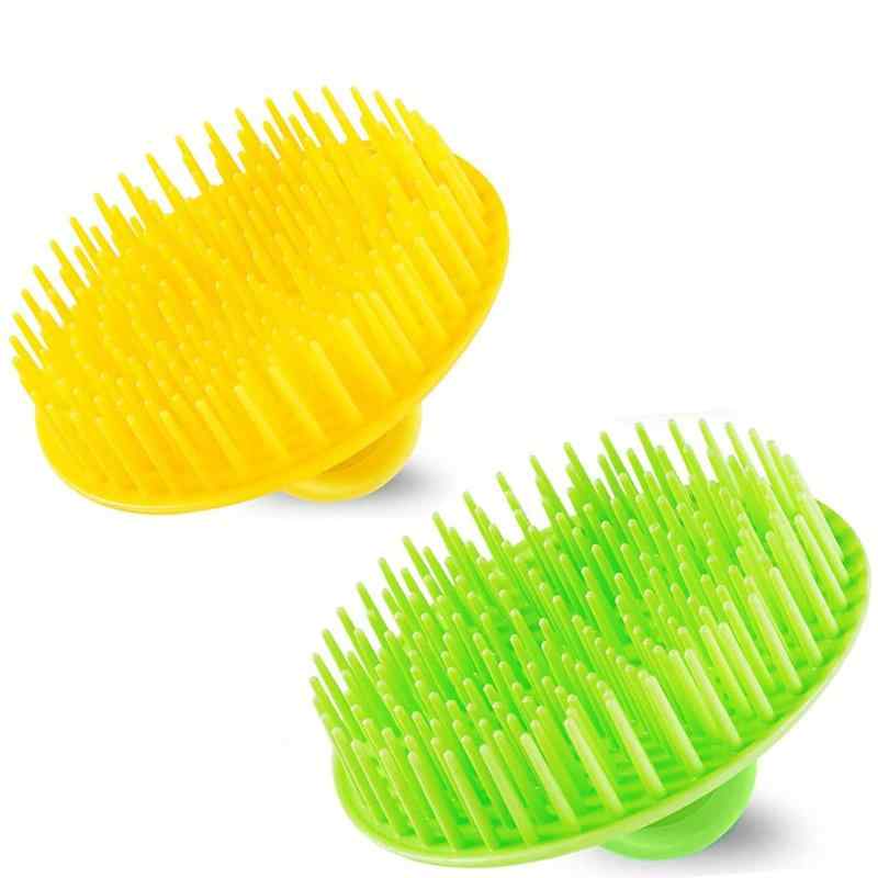 CLEAN WORLD Portable Ring Grip Scalp Massage Shampoo Brush | Anti-Dandruff Shower Hair Scrub Comb