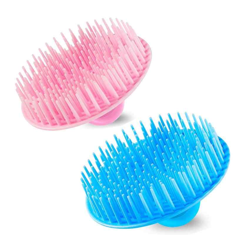 CLEAN WORLD Portable Ring Grip Scalp Massage Shampoo Brush | Anti-Dandruff Shower Hair Scrub Comb