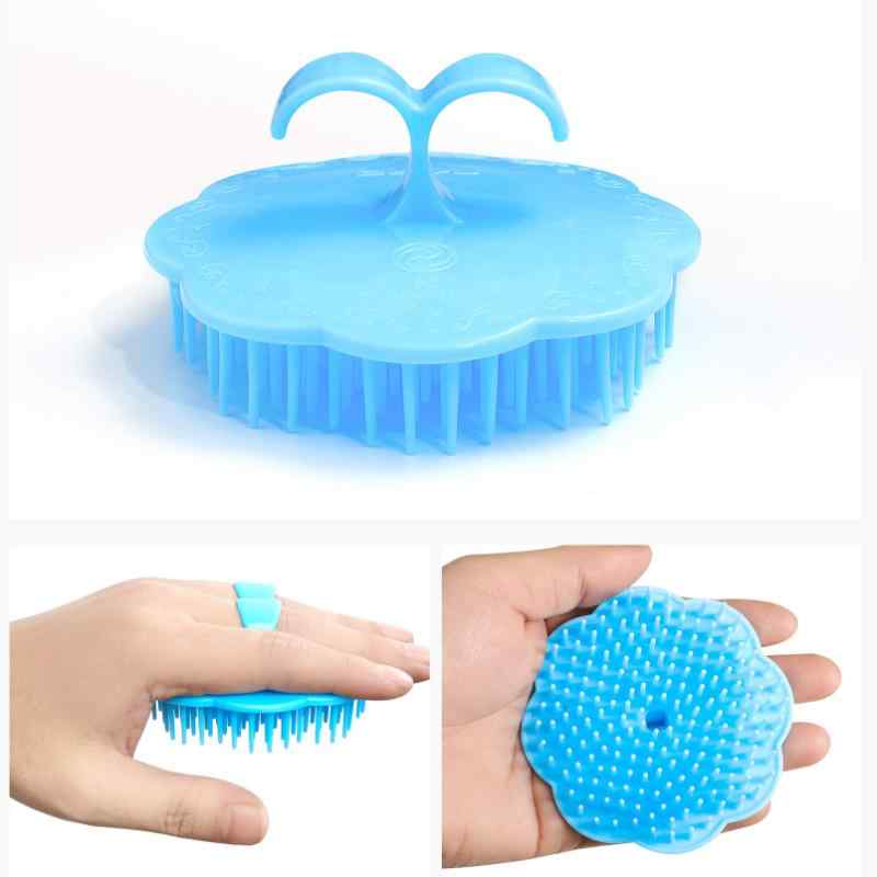 CLEAN WORLD Portable Ring Grip Scalp Massage Shampoo Brush | Anti-Dandruff Shower Hair Scrub Comb