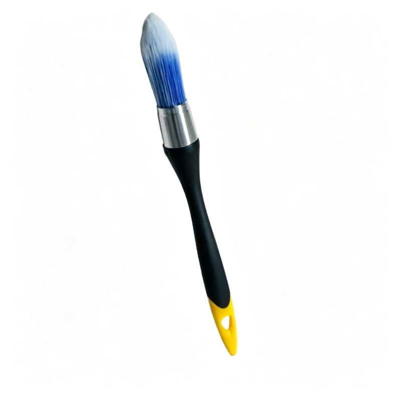 CLEAN WORLD Ergonomic Round Synthetic Paint Brush, Smooth No-Streak Trim Brush for Wall & Furniture Painting
