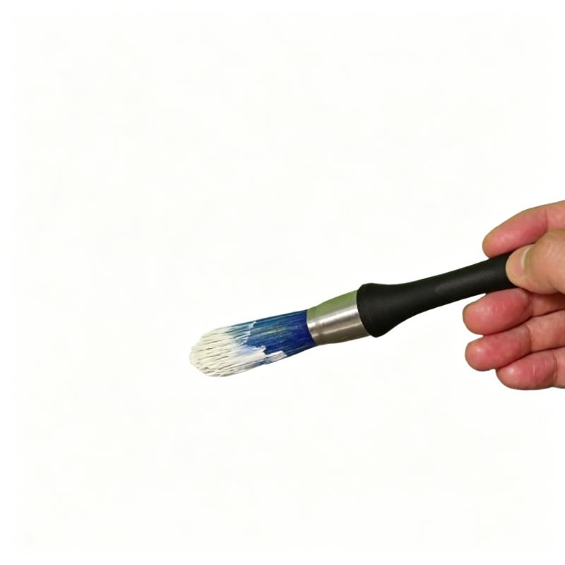 CLEAN WORLD Ergonomic Round Synthetic Paint Brush, Smooth No-Streak Trim Brush for Wall & Furniture Painting