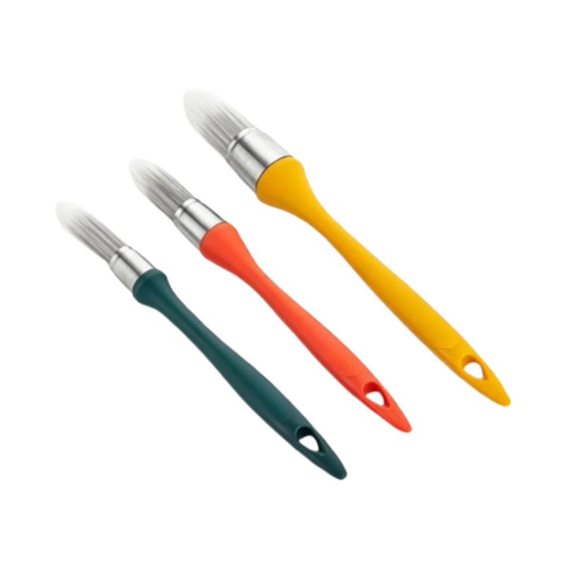 CLEAN WORLD Ergonomic Round Synthetic Paint Brush, Smooth No-Streak Trim Brush for Wall & Furniture Painting