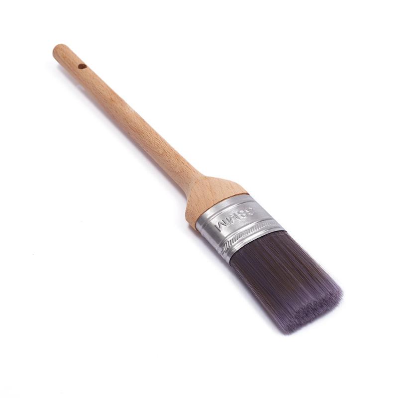 CLEAN WORLD High Quality Tapered Synthetic Paint Brushes with Natural Beech Wood Handle, Multipurpose Varnish & Stain Brush for DIY & Industrial Use