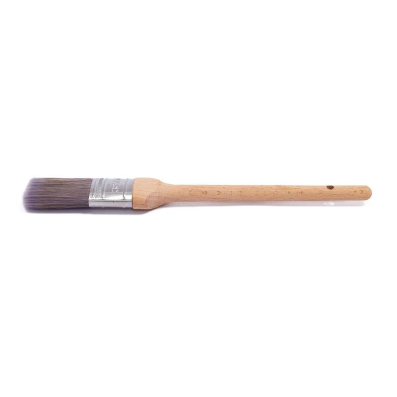 CLEAN WORLD High Quality Tapered Synthetic Paint Brushes with Natural Beech Wood Handle, Multipurpose Varnish & Stain Brush for DIY & Industrial Use