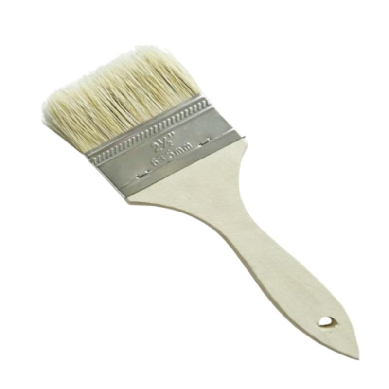 CLEAN WORLD Professional 100% Pig Bristle Paint Brushes with Natural Wooden Handle, Multi-Size Custom Wall Paint Brush for DIY Painting & Daily Cleaning