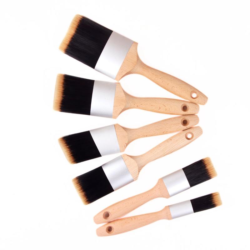 CLEAN WORLD Premium Horse Hair Paint Brushes with Beech Wood Handle & Aluminum Ferrule, Multipurpose Professional Artist Paint Brush Set for Home Decoration & Art Painting