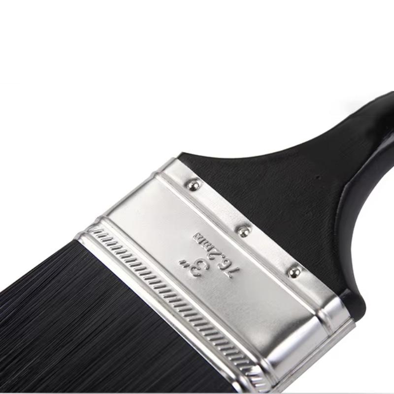 CLEAN WORLD Professional Multipurpose Chip Paint Brushes, Durable Wooden Handle & Dense Flexible Black Bristle Paintbrush for Wall Decoration and Daily Cleaning Supplies