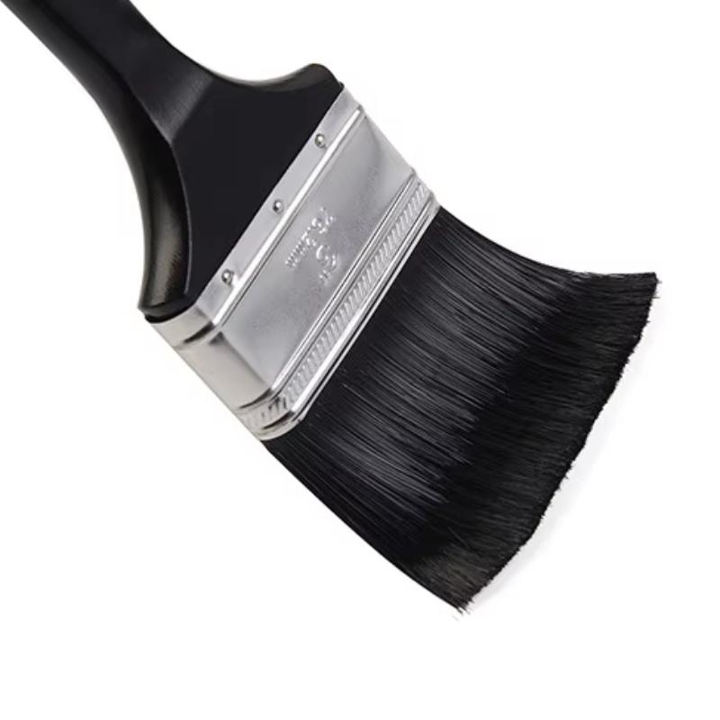 CLEAN WORLD Professional Multipurpose Chip Paint Brushes, Durable Wooden Handle & Dense Flexible Black Bristle Paintbrush for Wall Decoration and Daily Cleaning Supplies