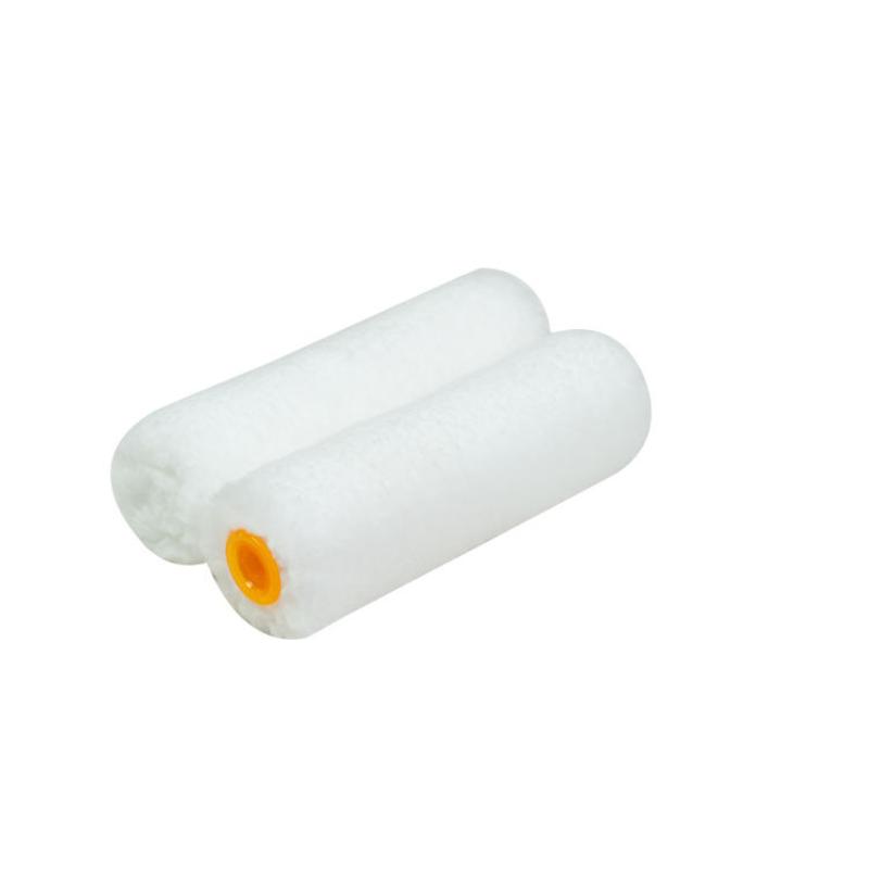 CLEAN WORLD Lint-Free 4" Microfiber Mini Paint Roller, 10mm Nap Replacement Roller Covers for Smooth & Semi-Smooth Surface Painting, Compatible with Standard 6mm Roller Frames