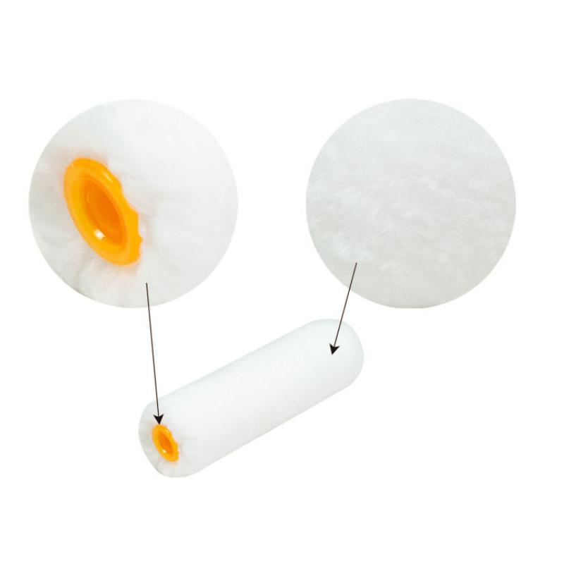 CLEAN WORLD Lint-Free 4" Microfiber Mini Paint Roller, 10mm Nap Replacement Roller Covers for Smooth & Semi-Smooth Surface Painting, Compatible with Standard 6mm Roller Frames