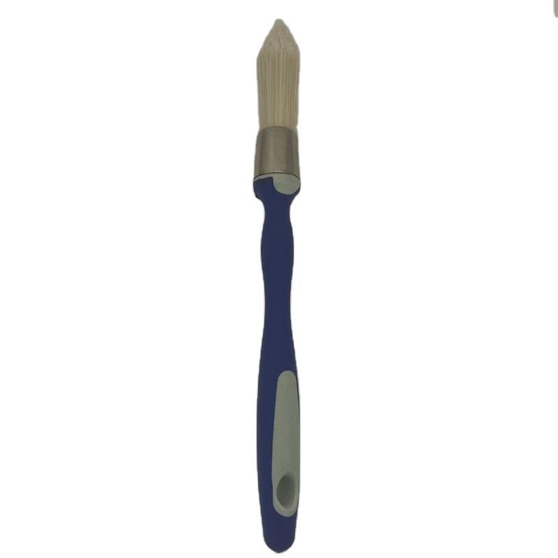CLEAN WORLD Wholesale Precision Tapered Sash Paint Brushes, Ergonomic Dual Color Non-Slip Plastic Handle Natural Bristle Trim Brush for Wall Edge Painting and Household Cleaning Supplies