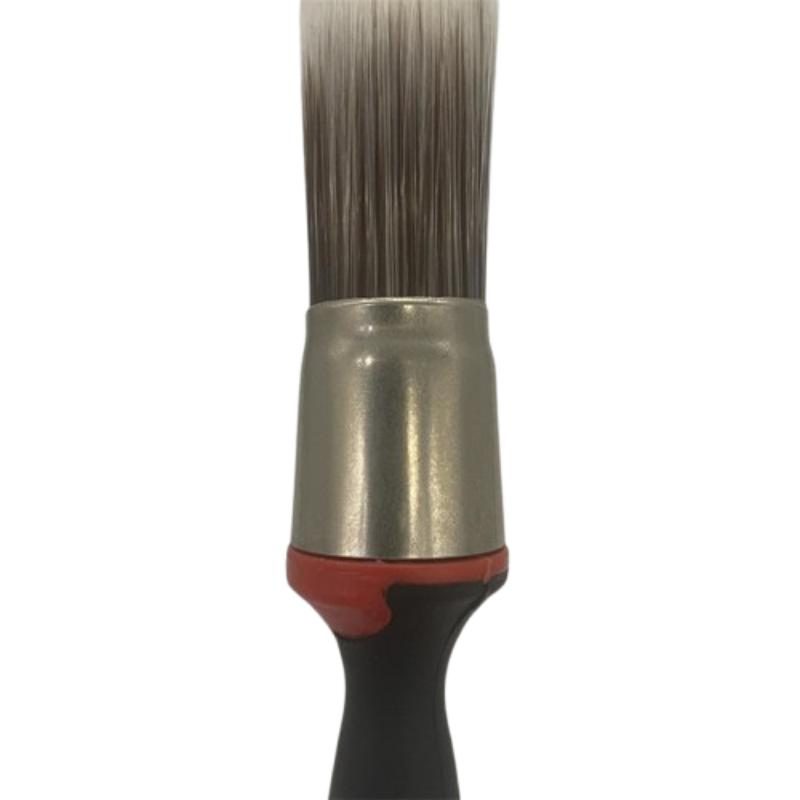 CLEAN WORLD Wholesale Precision Tapered Sash Paint Brushes, Ergonomic Dual Color Non-Slip Plastic Handle Natural Bristle Trim Brush for Wall Edge Painting and Household Cleaning Supplies
