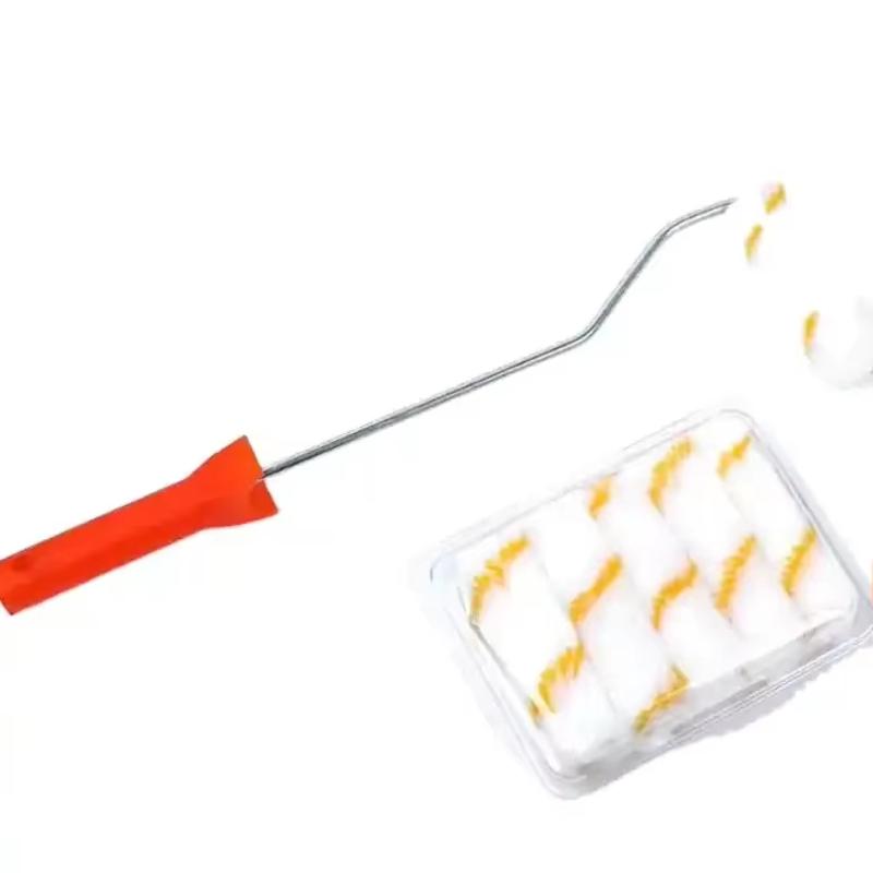CLEAN WORLD 4" Quick Release Industrial Paint Roller | Polyester & Sponge Mini Paint Roller for DIY Wall Painting & Wallpaper Gluing