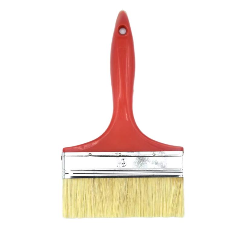 CLEAN WORLD Eco-Friendly Natural Bristle Paint Brush | Color Plastic Handle DIY Wall & Artist Paint Brushes with OEM Available