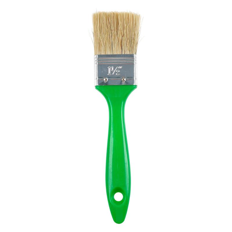 CLEAN WORLD Eco-Friendly Natural Bristle Paint Brush | Color Plastic Handle DIY Wall & Artist Paint Brushes with OEM Available