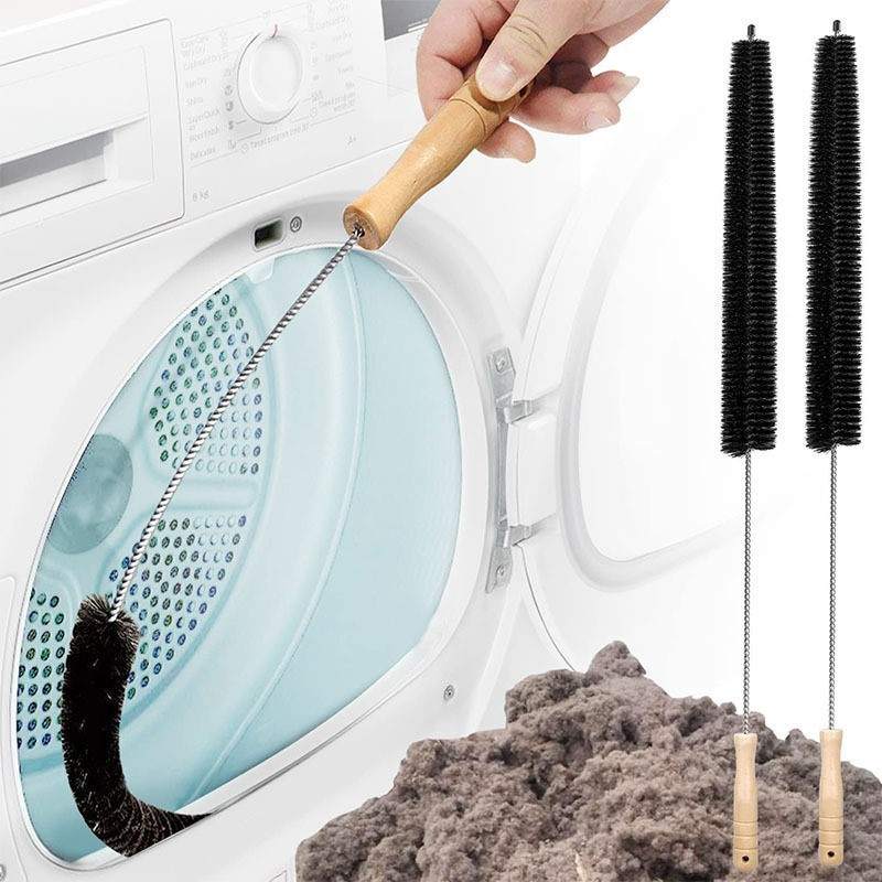 CLEAN WORLD Dryer brush, Dryer Vent Cleaner Lint Brush Set - 3 Pack, Long Flexible Refrigerator Coil Brush, Crevice Cleaning Tool for Dryer Vent, Radiator, and Household Appliances