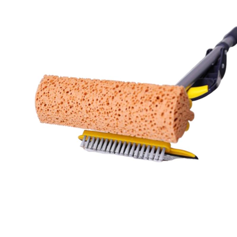 Clean World Sponge Mop Home Commercial Use Tile Floor Bathroom Garage Cleaning Telescopic Handle Squeegee from 42.5 to 52 Inches