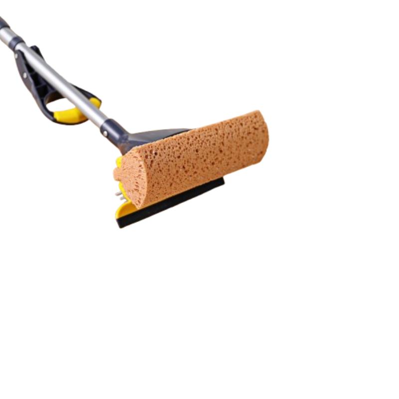 Clean World Sponge Mop Home Commercial Use Tile Floor Bathroom Garage Cleaning Telescopic Handle Squeegee from 42.5 to 52 Inches