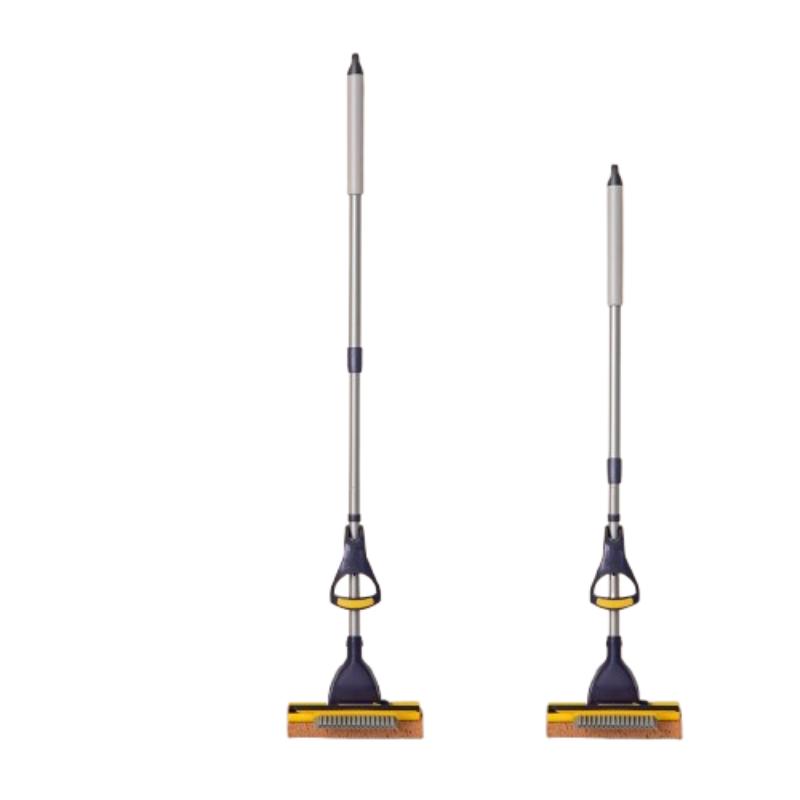 Clean World Sponge Mop Home Commercial Use Tile Floor Bathroom Garage Cleaning Telescopic Handle Squeegee from 42.5 to 52 Inches