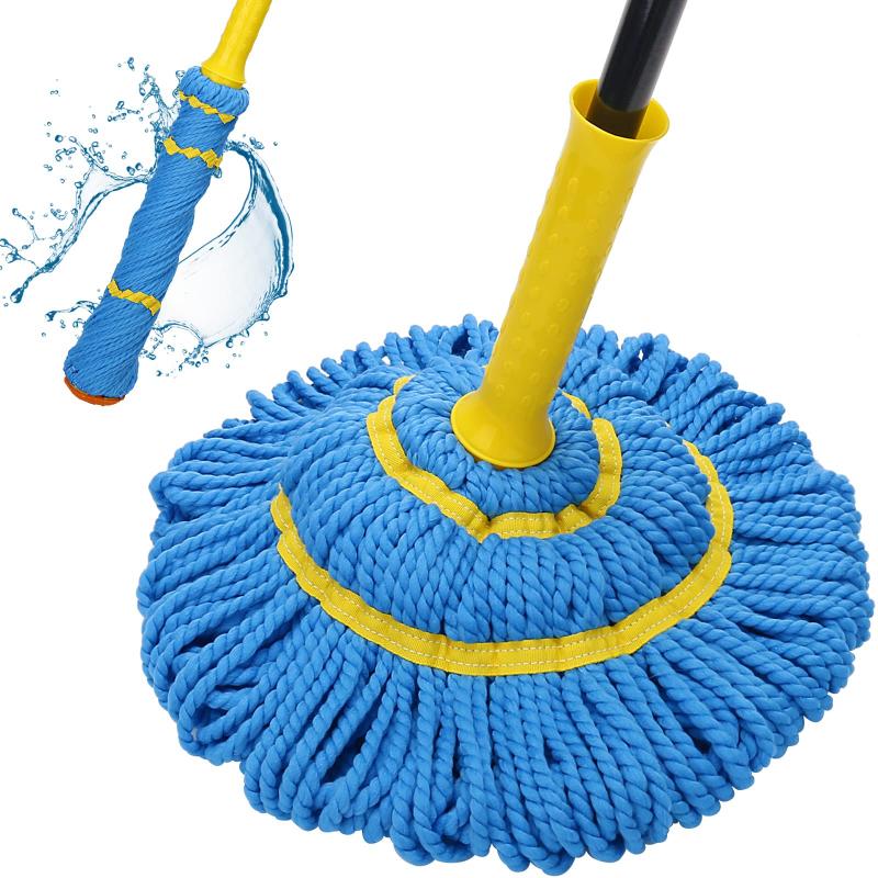 Clean World Long Handled Microfiber Floor Mop for Kitchen, Hardwood, Restaurant, Bathroom, Garages, Warehouses, Office